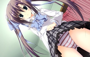 school uniform, Ikinari Anata ni Koishiteiru, Yanagise Eika, visual novel, lifting skirt