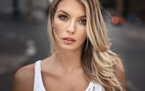 portrait, girl, face, blonde