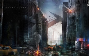 futuristic, artwork, apocalyptic, war