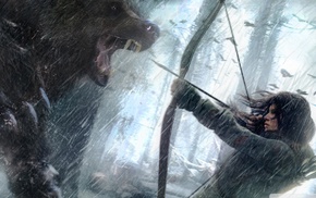 bow and arrow, bears, Tomb Raider, Rise of the Tomb Raider