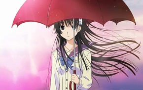umbrella, school uniform, Sanka Rea, Sankarea, artwork, anime girls