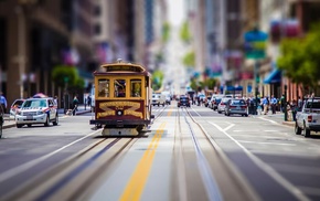 San Francisco, city, street, tilt shift