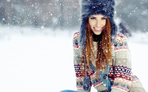 snow, redhead