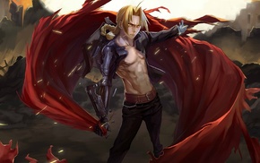 Elric Edward, Fullmetal Alchemist Brotherhood, shirtless