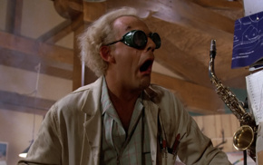 Back to the Future, movies, Dr. Emmett Brown, Christopher Lloyd