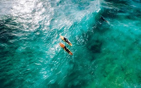 surfing, sea, waves
