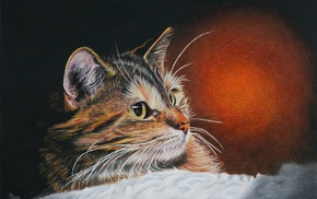 painting, cat