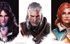 Geralt of Rivia, The Witcher 3 Wild Hunt, Triss Merigold, Yennefer of Vengerberg