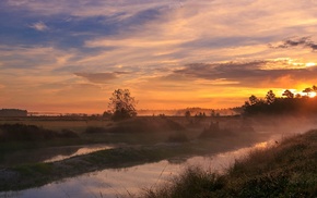 sunset, landscape