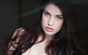 face, portrait, blue eyes, girl