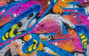 colorful, walls, graffiti, bricks, artwork, abstract