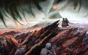John Howe, Frodo Baggins, The Lord of the Rings, artwork, Samwise Gamgee, Gollum