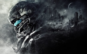 Halo 5, armor, Master Chief, concept art, spaceship, science fiction