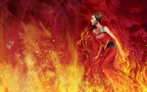 fire, fantasy art, artwork