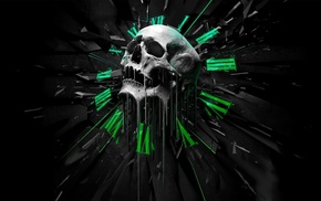 skull, digital art