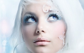 ice, fantasy art, blue eyes