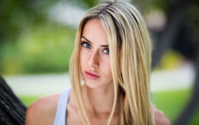 face, girl, blonde, portrait