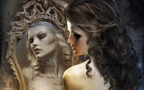 artwork, mirror, fantasy art