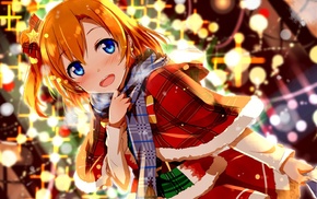 Kousaka Honoka, Christmas, anime girls, Love Live, anime