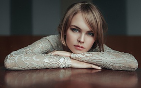 girl, model, juicy lips, hazel eyes, Anastasia Scheglova, portrait