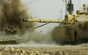 military, Afghanistan, British Army, explosion, Challenger 2, tank