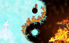 fire, Yin and Yang, ice