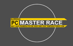 Master Race, simple background, text, PC gaming