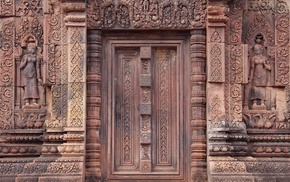 temple, Cambodia, decorations, sculpture, Hinduism, Shiva