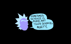 simple background, Rick Sanchez, Rick and Morty, science, black background, quote