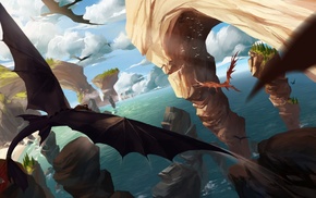 fantasy art, How to Train Your Dragon 2, How to Train Your Dragon, dragon, artwork