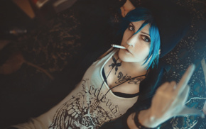 cigarettes, punk, Game Girl, butterfly, Life Is Strange, fuck