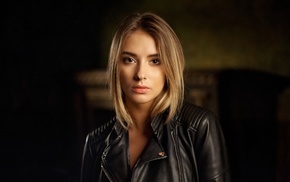 face, blonde, girl, portrait