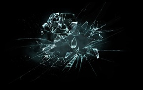 glass, shattered