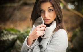portrait, face, girl, blue eyes