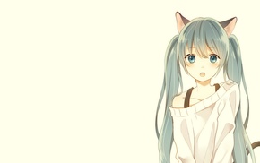 nekomimi, anime, anime girls, Vocaloid, Hatsune Miku