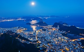 night, Rio de Janeiro, city