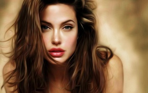 Angelina Jolie, fantasy art, girl