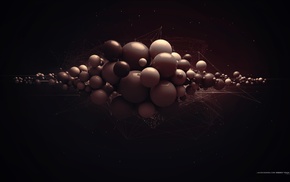 sphere, digital art, dark