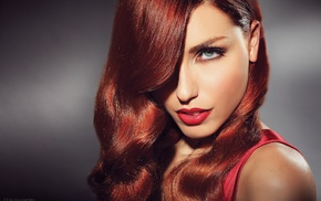 redhead, face, portrait, girl