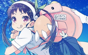 Hachikuji Mayoi, Monogatari Series, anime girls, anime, backpacks