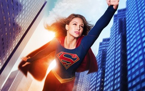 Supergirl, Melissa Benoist, TV, motion blur, comic books, DC Comics