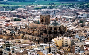 Granada, tilt shift, city, Spain
