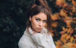 girl, blue eyes, dark hair