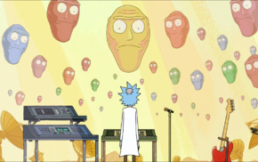 Rick and Morty, floating heads