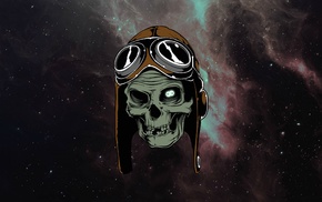 skull, space, artwork