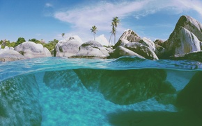 nature, water, beach