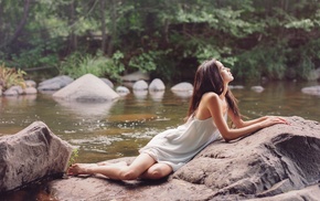 girl, model, girl outdoors