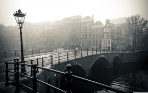 bridge, photography, mist