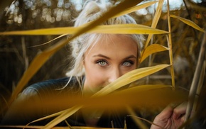 blonde, girl, portrait, face
