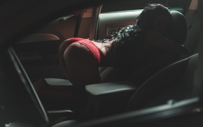 ass, girl, kneeling, lingerie, girl with cars